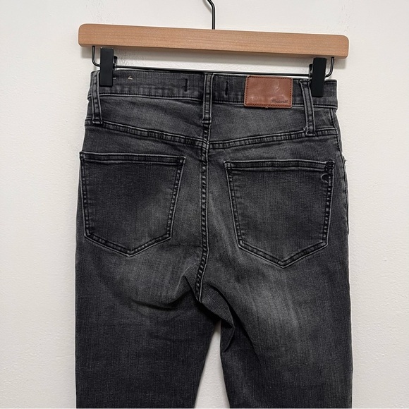 Madewell Cali Demi Boot Jeans Raw Hem in Faded Black Size 25 - Picture 4 of 12